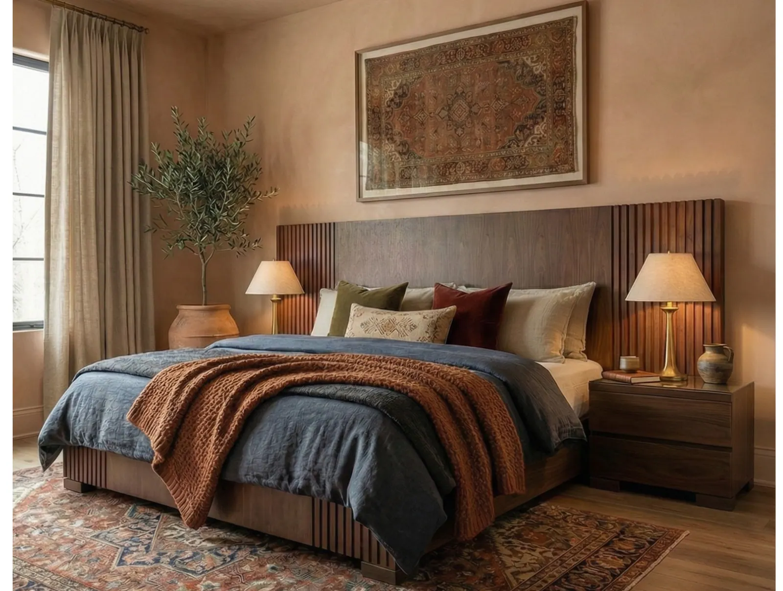 Khat Bedroom Suite, hand-carved solid Sheesham wood furniture by Hand & Hewn